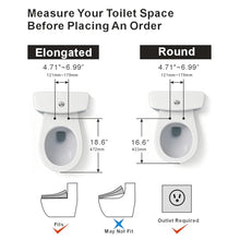 Load image into Gallery viewer, XCQQ Electric Bidet Toilet Seat with Remote, Heated Toilet Seat, Instant Warm Water, Warm Air Dryer, Rear &amp; Feminine with Oscillating Cleansing, Night Light, Slow Close Lid, LED Display - Round
