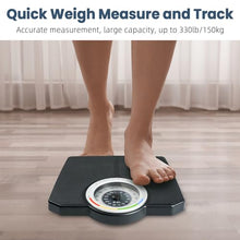 Load image into Gallery viewer, TIPRE Analog Scale for Body Weight, Mechanical Bathroom Scale, Analog Scale for Body Weight, 150kg/330lb, Dial Scale with Wider and Thicker Anti-Slip Platform, Simple Calibration, No Required Battery
