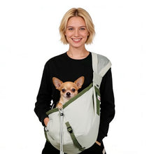 Load image into Gallery viewer, Dog Carrier Sling,Dog Carriers for Small Dogs &amp; Cats Up to 20 lbs,Puppy Carrying Backpack Pet Purse with Pockets,Adjustable Shoulder Strap,Hands Free for Travel (Army-Green)
