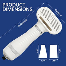 Load image into Gallery viewer, Professional Pet Grooming Dryer Brush – 3-in-1 Dog Blow Dryer with Slicker Brush, Adjustable Temp, Overheat Safe, Salon Quality
