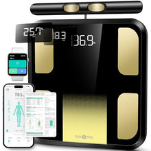 Load image into Gallery viewer, RunStar Smart Scale for Body Weight, Full-Body Bathroom Scale with 8 Electrodes for BMI, Muscle Mass, 3-Metric Display, High-Accuracy Body Composition Monitor with 28 Metrics &amp; App Connectivity
