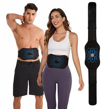 Load image into Gallery viewer, IGAVCPM ABS Stimulator Muscle Toner - FDA Cleared - Abdominal Training Belt Portable Sport Exercise Workout Equipment Home Office (Black Blue)
