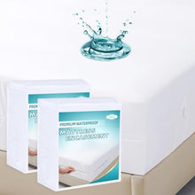 Load image into Gallery viewer, Queen Waterproof Zippered Mattress Encasement, Breathable, Noiseless, Machine-Washable Zipped Mattress Cover, Fitting 7" - 15" Deep Mattress 2 Pack
