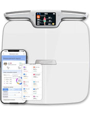 Load image into Gallery viewer, Witcaremed Smart Scale for Body Weight with BMI, Body Fat, Muscle Mass, FSA&amp;HSA Eligible, 8 Electrode High Precision Bathroom Scale, Scale with App, 56 Body Composition Measurement (White)
