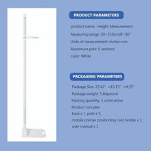 Load image into Gallery viewer, JJFFTAO Aluminum Alloy Height Measurement 5-Section Portable Height Measure 8-82 inch/20-210 cm/Unit with cm &amp; inch for Offices, Gyms, School and Physical examinations
