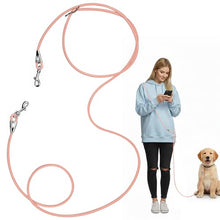 Load image into Gallery viewer, Léwind 8.2ft Hands Free Dog Leash,Versatile Waist &amp; Crossbody Lead for Medium Dogs,Waterproof &amp; Adjustable for Running Jogging Walking, 360° Swivel Metal Buckle (Pink)

