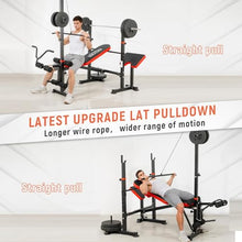 Load image into Gallery viewer, Foldable 1500LBS 8 IN 1 Weight Bench Set with Rack, Leg Extension
