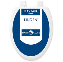 Load image into Gallery viewer, Mayfair Linden Slow Close Toilet Seat, Non Slip Heavy Duty Wood, Easy Install, Elongated, White
