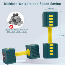 Load image into Gallery viewer, Adjustable Weight Dumbbells Set of 2, 3.4lb/5.7lb/8lb/10.3lb/12.6lb Each Hand Weight Sets for Women/Men, Adjustable Dumbbells Set for Home Gym Fitness Workout Strength Training
