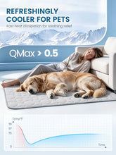 Load image into Gallery viewer, Mora Pets Dog Cooling Mat Pet Cooling Pad for Dogs &amp; Cats Q-Max>0.5, Breathable Washable Self Cool Dog Mat for Indoor Floors, Crate, Sofa &amp; Outdoor Use, Non Gel Summer Ice Silk Cold Pad Medium 36x27
