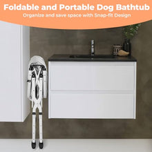 Load image into Gallery viewer, KITPLUS Portable Dog Bathtub, 5 Height Adjustable Dog Washing Station for Pet Shower and Grooming Foldable Bathing Tub with Storage &amp; Anti-Slip Design for Small Large Dogs Cats
