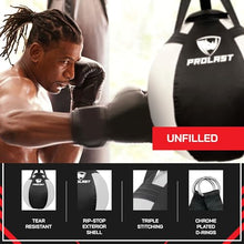 Load image into Gallery viewer, PROLAST Wrecking Ball Heavy Punching Bag for Adults, Hook and Uppercut, Body Snatcher, Boxing, MMA, Muay Thai Training Equipment, Unfilled, 65 lbs, Rhino White
