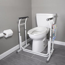 Load image into Gallery viewer, FSA/HSA Eligible, Vaunn Medical Bathroom Patented Height Adjustable Height Toilet Rail Grab Bar and Commode Safety Frame Handle
