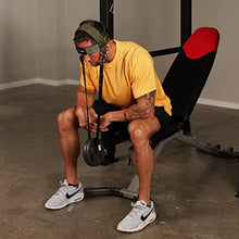 Load image into Gallery viewer, Iron Neck Neck Trainer, Exerciser, &amp; Strengthener with Adjustable Head and Chin Strap - Portable Head Harness for Weight Lifting, Home, &amp; Gym Use - Exercise &amp; Workout Equipment (Classic, Olive Green)
