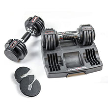 Load image into Gallery viewer, CAP 12.5 lb Pair ADJUSTABELL Adjustable Dumbbell with Contoured Full Rotation Handle, Honeycomb Design, Chrome

