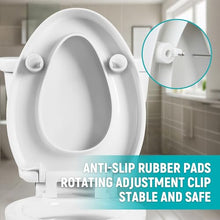 Load image into Gallery viewer, LimLuc Elongated Toilet Seat Risers for Seniors, 2.5 Inch Elevated Toilet Seat with Slow Close, Non-Slip Raised Toilet Seat, 18.5" Fit for Elongated Toilet, White
