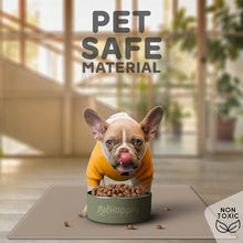 Load image into Gallery viewer, PetHappily Dog Food Mat - Raised Edges Dogs Mat for Food and Water Prevent Spill, Waterproof Cat Food Mats Protect Floors, Easy Clean Dog Bowl Mats for Food and Water, Silicone Pet Food Tray
