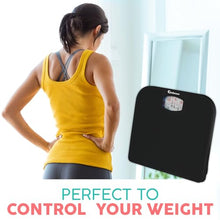 Load image into Gallery viewer, Adamson A21 Analog Scales for Body Weight - Up to 300 LB - New - Anti-Skid Rubber Surface - Large Numbers - Analog Bathroom Scale - Affordable - Durable with 20-Year Assurance - Full Black
