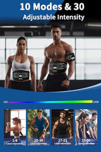 Load image into Gallery viewer, Ab Stimulator Muscle Toner，Abs Muscle Stimulator Abdominal Toning Fitness Belt for Men and Women Black

