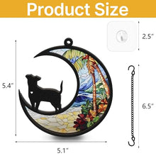 Load image into Gallery viewer, PawSailor Dog Memorial Suncatcher, Memorial Gifts with Sympathy Card &amp; Dog Fur Storage Keychain, Moon Design Gift for Loss of Pet (Coast)
