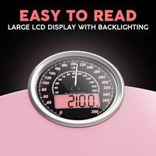 Load image into Gallery viewer, Thick Tempered Glass - Extra Large Display - Easy to Read Digital Bathroom Scale - New - Pink
