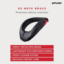 Load image into Gallery viewer, EVS Sports R2 Neck Support | Karting, Motocross &amp; Off-Road | Lightweight Impact Foam | Black | Youth
