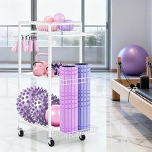 Load image into Gallery viewer, HASAKIESAA Weight Cart Home Gym Storage Rack with Wheels for Dumbbells
