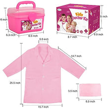 Load image into Gallery viewer, Liberry Doctor Kit for Toddlers 3 4 5 Years Old, Kids Doctor Play Set for Girls Boys Toy, Pretend Play Medical Kit with Stethoscope &amp; Costume for Christmas Birthday Gift Pink
