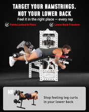 Load image into Gallery viewer, GMWD Leg Extension and Curl Machine with 255LB Weight Stack, Adjustable Seated Leg Extension and Lying Leg Curl Machine with 1:3 Ratio, Leg Workout Equipment with Band Pegs, Balck
