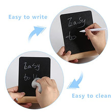 Load image into Gallery viewer, DOCMON Mini Chalkboard Signs, 6 Pack 5 x 7 Inch Tabletop Chalk Board Sign Board with Stand for Food, Buffet, Parties, Message Boards, Table Numbers
