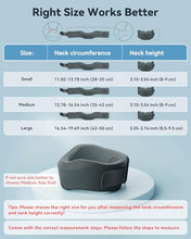 Load image into Gallery viewer, BETOVIN Neck Brace for Sleeping, for Relief Neck Pain and Provide Support Soft Cervical Collar, Neck Support Keep Vertebrae Stable &amp; Aligned Relief of Cervical Spine Pressure Gray (Large Size)
