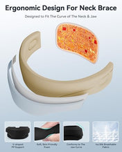 Load image into Gallery viewer, Qwnccet Heated Neck Brace Cervical Collar - Neck Support Brace with Heating Pad, Soft Foam Wraps Keep Vertebrae Stable and Aligned for Relief of Cervical Spine Pressure for Women &amp; Men Black (L Size)
