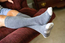 Load image into Gallery viewer, Doctor's Choice Men's Sleeping Socks, Light Cozy Compression Sock, 8-15 mmHg, with Soft, Warm, Fuzzy Features (Grey, Large) Men's Shoe Size 8-12; Women's Shoe Size: 10-13

