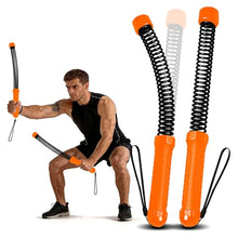 Load image into Gallery viewer, Weighted Ropeless Battle Rope, Heavy Duty Battle Sticks, Portable Fitness Equipment for Home Gym, HIIT, Cardio &amp; Full Body Strength Training for Men &amp; Women (Ropeless Orange)
