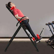 Load image into Gallery viewer, ChronosGear 330.7lbs Load Capacity Inversion Table, Adjustable Ab Trainer Machine with 4 Inverted Gear, Strength Training Inversion Equipment for All Ages from 4.27-6.07ft in Height (Black+Red)
