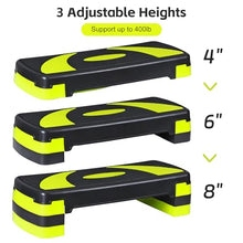 Load image into Gallery viewer, Smartxchoices 30'' Aerobics Stepper Workout Step Platform with 4" - 6" - 8" Adjustable Risers, Fitness Exercise Workout
