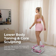 Load image into Gallery viewer, Sunny Health &amp; Fitness Mini Stepper, Compact Home Workout Equipment for Legs &amp; Glutes-Pink
