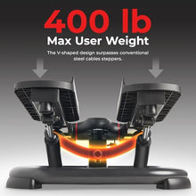 Load image into Gallery viewer, Sunny Health &amp; Fitness 2-in-1 Premium Power Stepper with 400lbs Weight Capacity and Resistance Bands, Low-Impact Cardio with Bluetooth and Free SunnyFit App - SF-S021054
