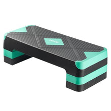Load image into Gallery viewer, VEVOR Aerobic Exercise Step Platform, 28-Inch Workout Aerobic Stepper, Height Adjustable Fitness Training Step Deck Trainer with 4 Risers, Non-Slip Surface Bench for Home Gym Cardio Strength, Green
