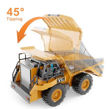 Load image into Gallery viewer, Dwi Dowellin Remote Control Dump Truck Toys for Boys 4-7,Construction Rc car with Lights/Sounds for Kids Age 8-12 Year Old,Ideal for Boys Age 3+
