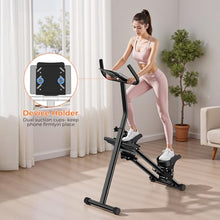 Load image into Gallery viewer, Stair Stepper for Home,Vertical Climber Step Machine with Stable Triangular Frame, 3-Level Handrail Height &amp; Resistance &amp; Pedal Adjustment,LCD Monitor, Device Holder, Smooth Motion, 300 LBS Black

