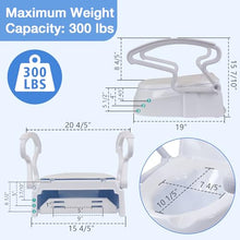 Load image into Gallery viewer, Soaids Raised Toilet Seat Risers for Seniors, Elevated Toilet Seat with Handles, 3-Level Height Adjustable, Support up to 300 Lbs
