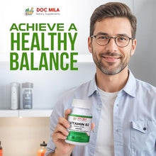 Load image into Gallery viewer, Doc Mila Vitamin B2 Riboflavin 400mg Capsules – Migraine Relief Supplement for Kids &amp; Adults – Headache Support – Vegan Vitamin Tablets – 60 Pills (200mg per Capsule)
