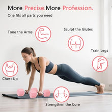 Load image into Gallery viewer, Adjustable Dumbbell Set of 2 Total 20 Lbs 4-in-1 Each 4lb 6lb 8lb 10lb 1s-Adjust Dual-Stable Free Weights for Women Men Home Gym Outdoor Workouts (Pink [20LBS Total])
