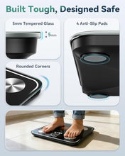 Load image into Gallery viewer, YUHUO Smart Scale for Body Weight, 4-Electrode BIA Body Composition Scale with High Precision, Large LED Display, Digital Bathroom Scale for BMI, Body Fat, Muscle Mass, 18 Metrics Sync APP, 400lb
