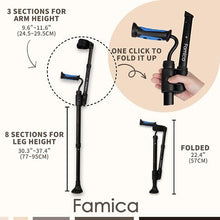Load image into Gallery viewer, FlexiCrutch for Adult (x1 Unit, Open Cuff) - Red Dot Design Award Winner, Portable Mobility Aid for Seniors, Post-Surgery, Injury Recovery
