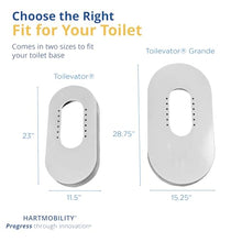 Load image into Gallery viewer, Toilevator Toilet Riser - 3.5" High Toilet Riser Base for Handicap and Elderly, Extra Tall Toilet Seat Elevator, 500 lb Capacity, Easy Install Toilet Seat Riser, Compatible with Standard Toilets
