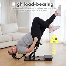 Load image into Gallery viewer, Hiborth Mini Inversion Table, Spinal Decompression Machine for Back Pain Relief, 330 lbs Weight Capacity, Foldable Back Stretcher for Home Gym, Inversion Equipment for Full Body Relaxation Black
