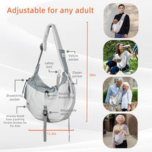 Load image into Gallery viewer, Dog Carrier Sling,Dog Carriers for Small Dogs &amp; Cats Up to 20lbs,Puppy Carrying Backpack Pet Purse with Pockets,Adjustable Shoulder Strap,Hands Free for Travel (Grey)
