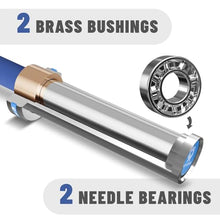 Load image into Gallery viewer, RICHUANG 7ft Olympic Barbell, Weightlifting 28mm 45lb - 500/700/1000lbs Capacity (Silver-Blue-500LBS)
